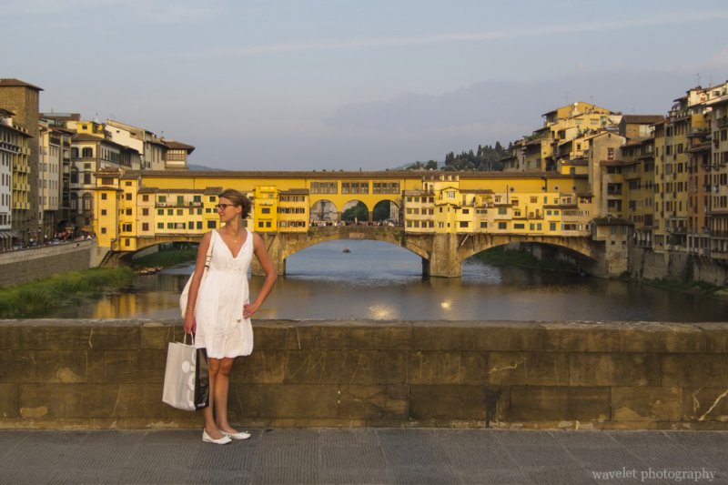 View Ponte Vecchio from Ponte Santa Trinita, Florence