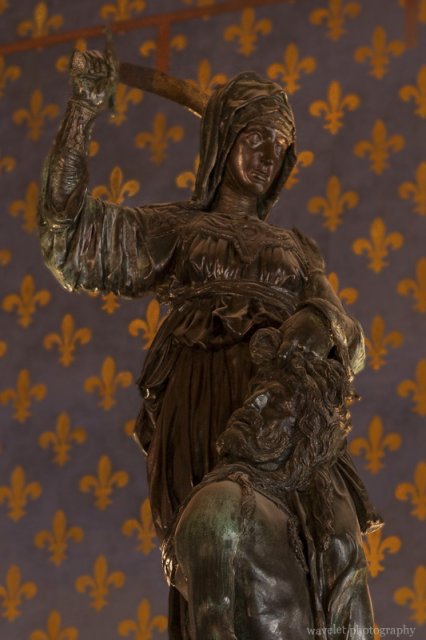 Judith and Holofernes by Donatello, Hall of Lilies (Sala dei Gigli), Palazzo Vecchio, Florence