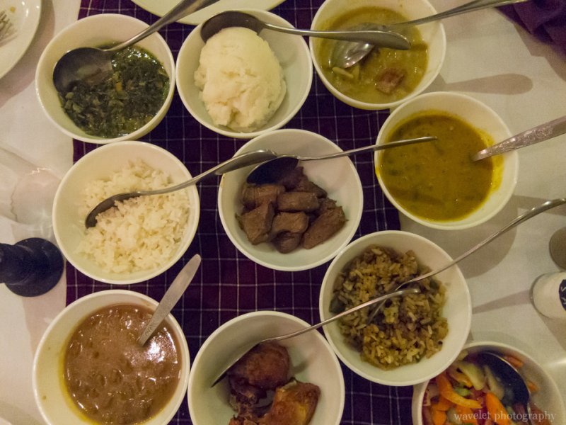 Swahili dishes at dinner, Ilboru Safari Lodge, Arusha, Tanzania