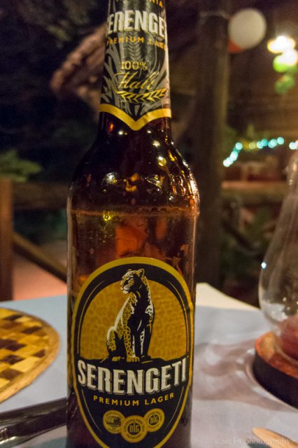 Serengeti Beer, dinner at Kirurumu Manyara Lodge