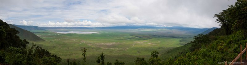 Overlook Ngorongoro crater from its south side.