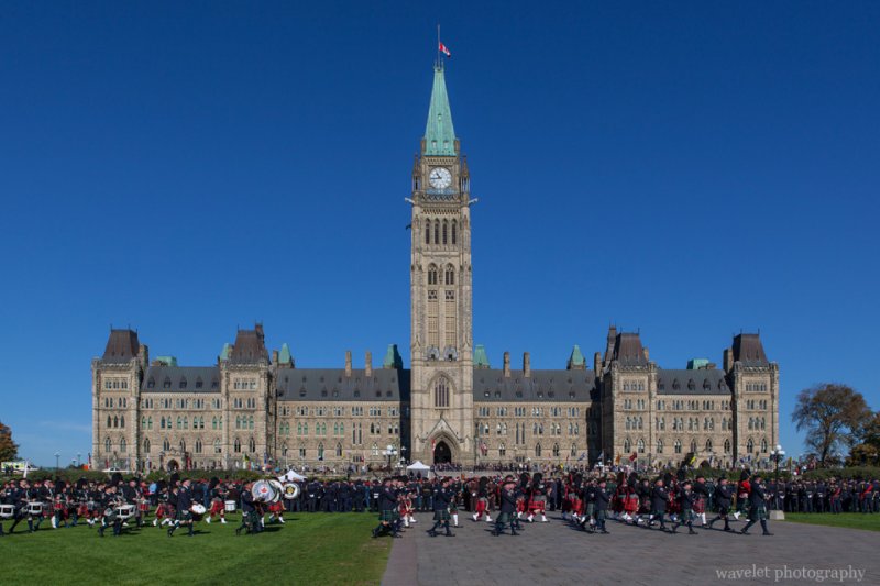 Parade of Canadian Police And Peace Officer's Memorial in front of Parliament of Canada, Ottawa