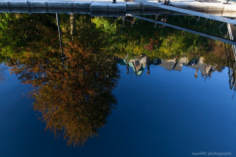 Reflection of the Parliament Hill in Rideau Canal, Ottawa