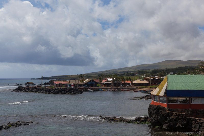 The north port of Hanga Roa, Easter Island
