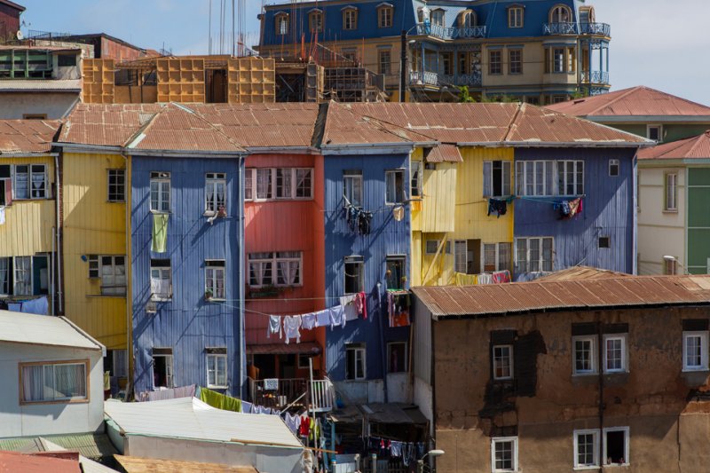 Colorful houses at Cerro Bellavista, Valparaiso
