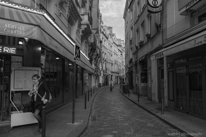 A small stree on Rue Saint-Jacques, Latin Quarter, Paris