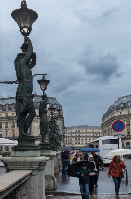 Statues at the eastern wall of the Palais Garnier opera house, Paris