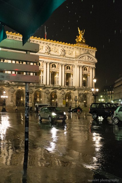 Palais Garnier (Opéra) in the rain, Paris