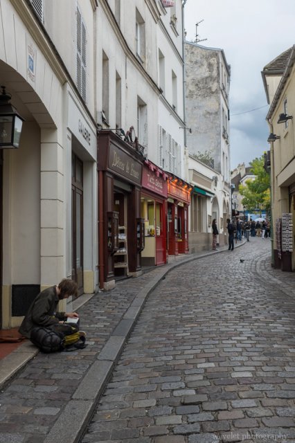 Rue Norvins near Place du Tertre, Montmartre, Paris