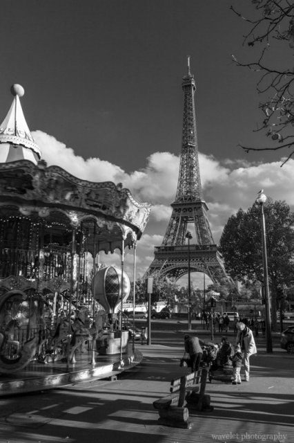 Carrousel de la Tour Eiffel and Eiffel Tower, Paris