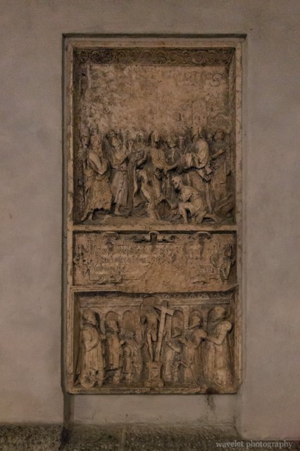Relief on the back wall of Frauenkirche, Munich, Germany