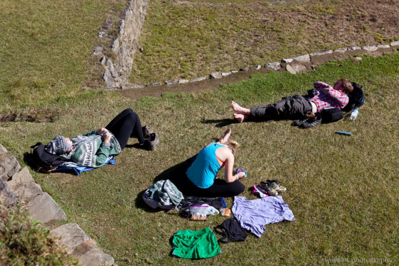 Resting after Climbing Huayna Picchu