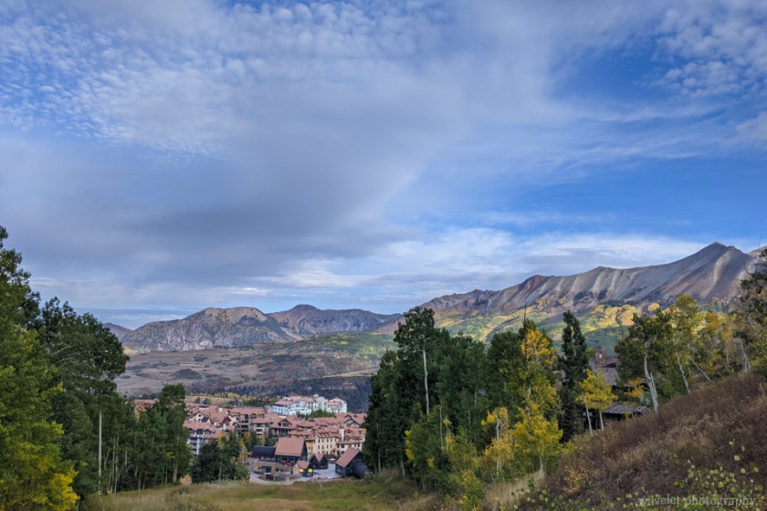 Ridge trail to village trail, Mountain Village