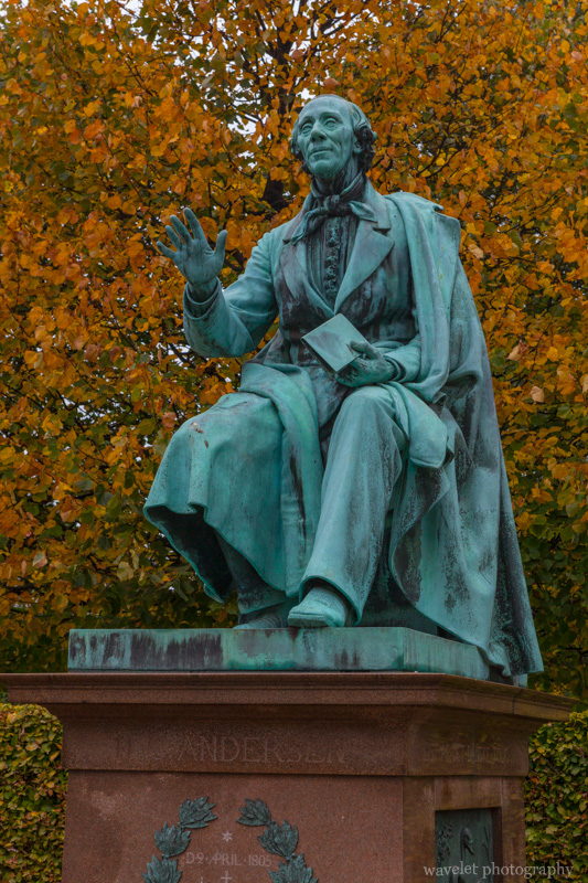 The statue of HC Andersen, Rosenborg Castle Gardens, Copenhangen