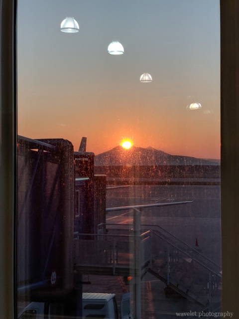 Sunrise, Athens International Airport, Greece