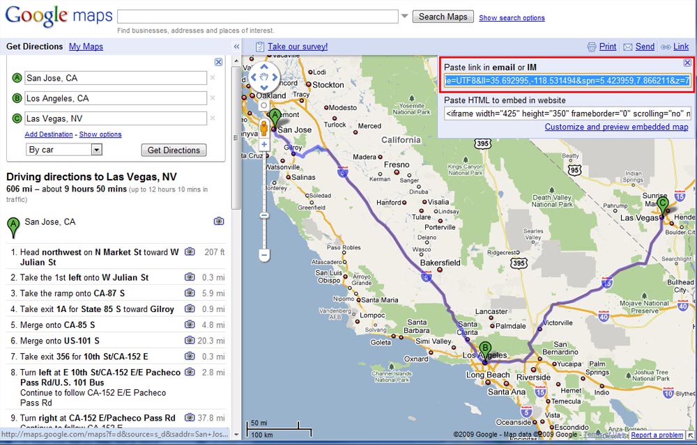 Google Maps Multi-Destination Route