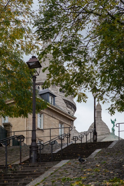 The Stairway on Rue de Chevalier de la Barre behind Sacré-Cœur, Paris