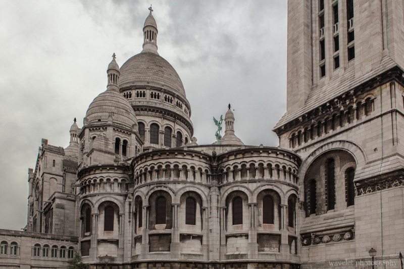 The rear view of Sacré-Cœur and the Campanile, Paris