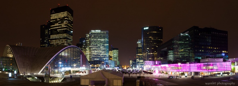 La Défense at night, Paris