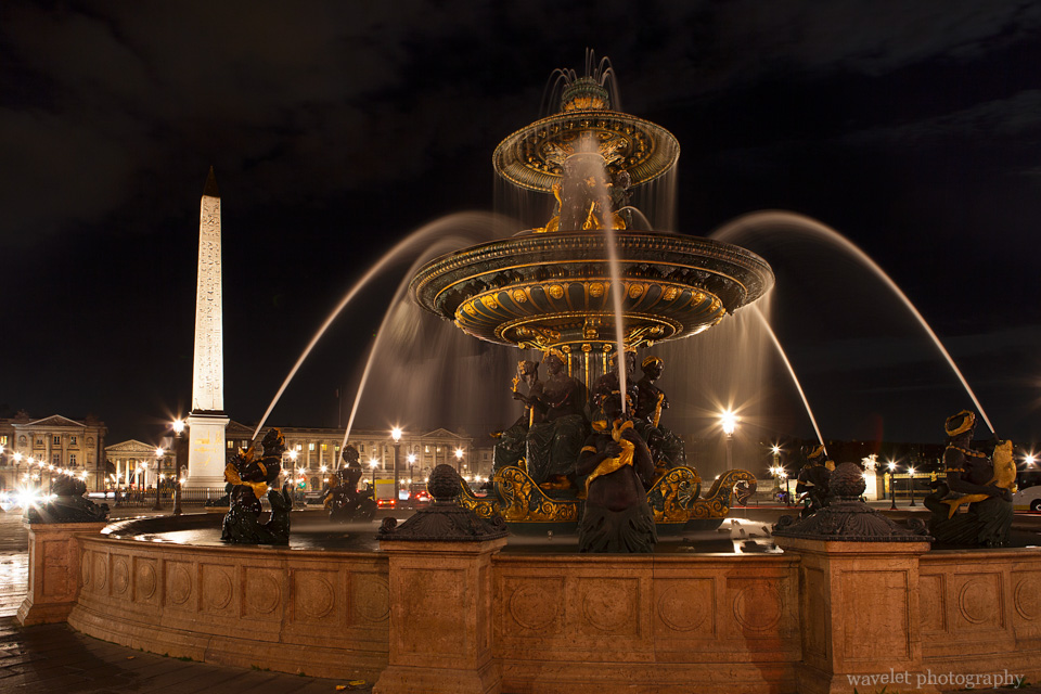 Fountain of Maritime Navigation and Obelisk at Place de la Concorde, Paris