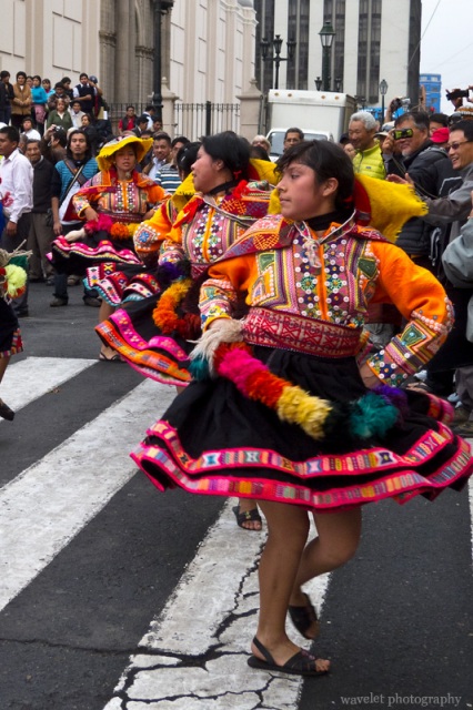 Parade in Plaza Mayor, Lima