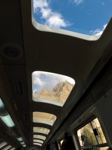 Machu Picchu to Cusco, Vistadome train