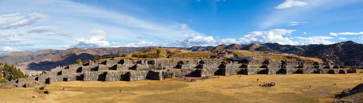 Panorama of Sacsayhuamán with the city of Cusco in the background