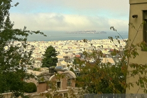 Overlook San Francisco Bay and Alcatraz Island