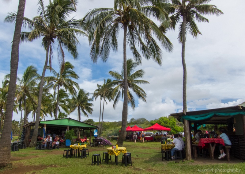 Lunch near Anakena beach, Easter Island