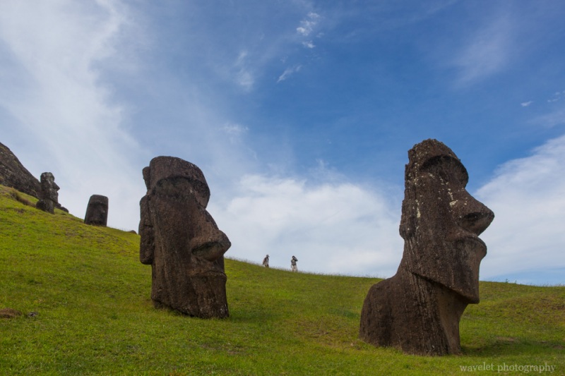 Rano Raraku, the main moai quarry, Easter Island