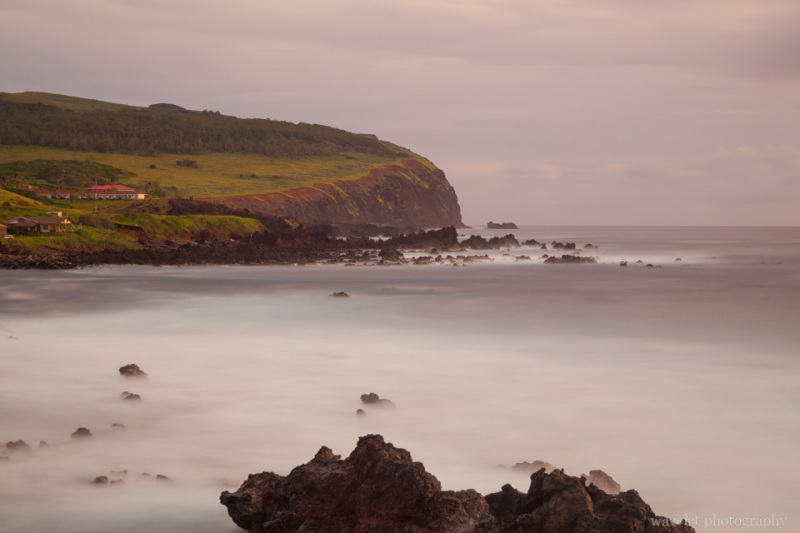 Overlook Rano Kau from the west coast of Easter Island