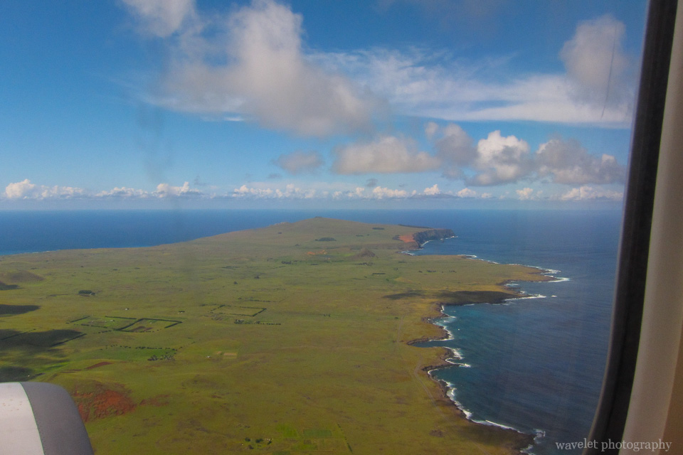 Overlook Poike from the airplane, Easter Island