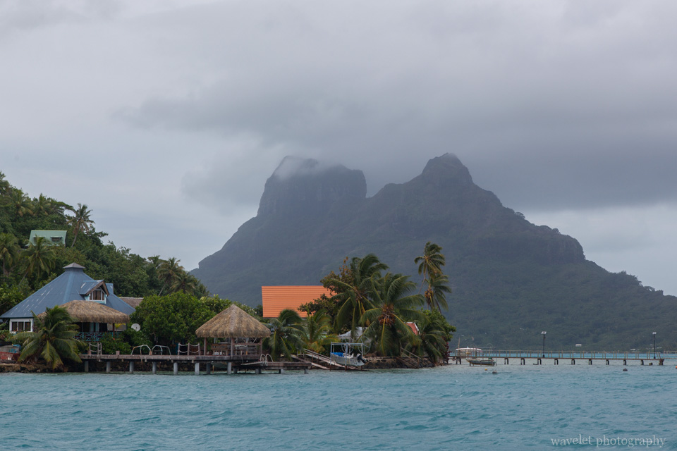 A dock on Bora Bora\'s main island, Shark and Ray feeding tour, Bora Bora