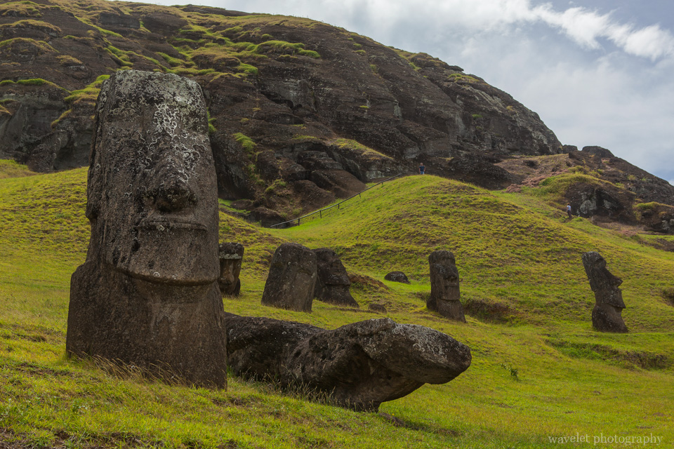 Rano Raraku, the main moai quarry, Easter Island