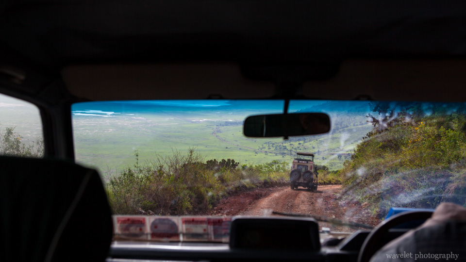 Drive down to the floor of Ngorongoro Crater