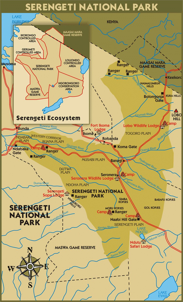 Serengeti National Park Map