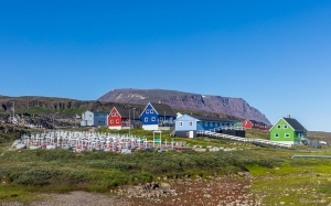 Cemetery next to Cafe Blue, Qeqertarsuaq, Greenland