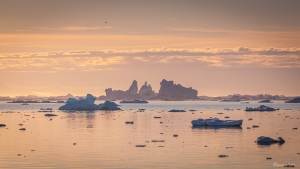 Midnight sailing, Ilulissat, Greenland