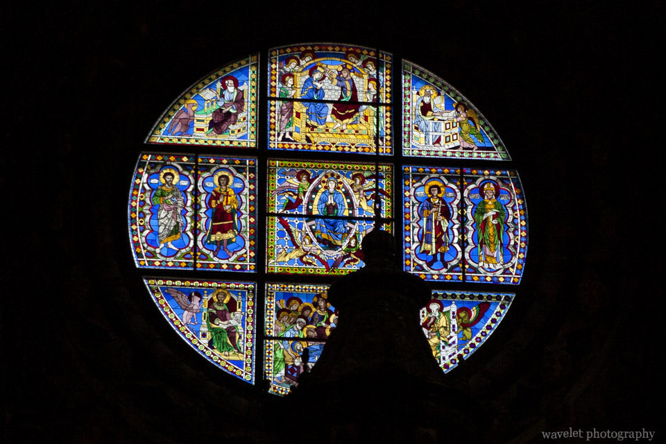Stained-glass window in the Duomo, Siena
