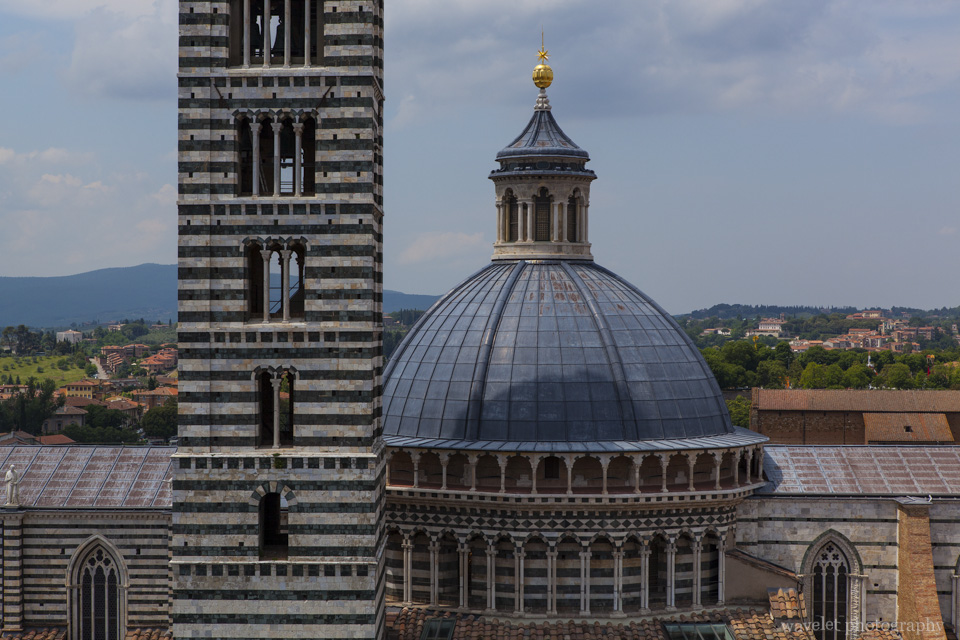 The dome and the bell tower of the Duomo, Siena