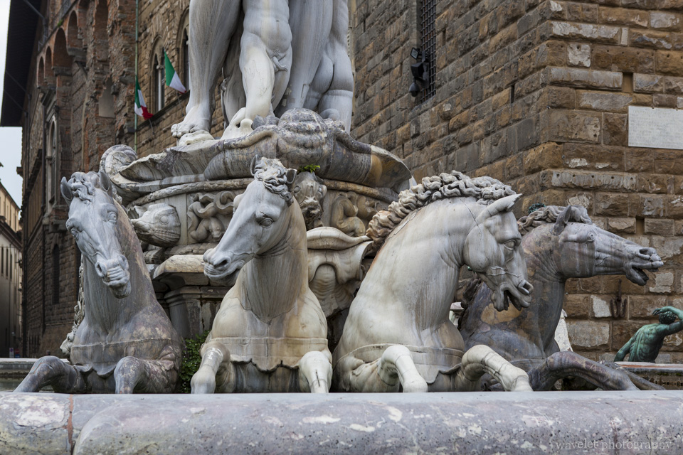 Sea horses of Fontana di Nettuno, Piazza della Signoria, Florence