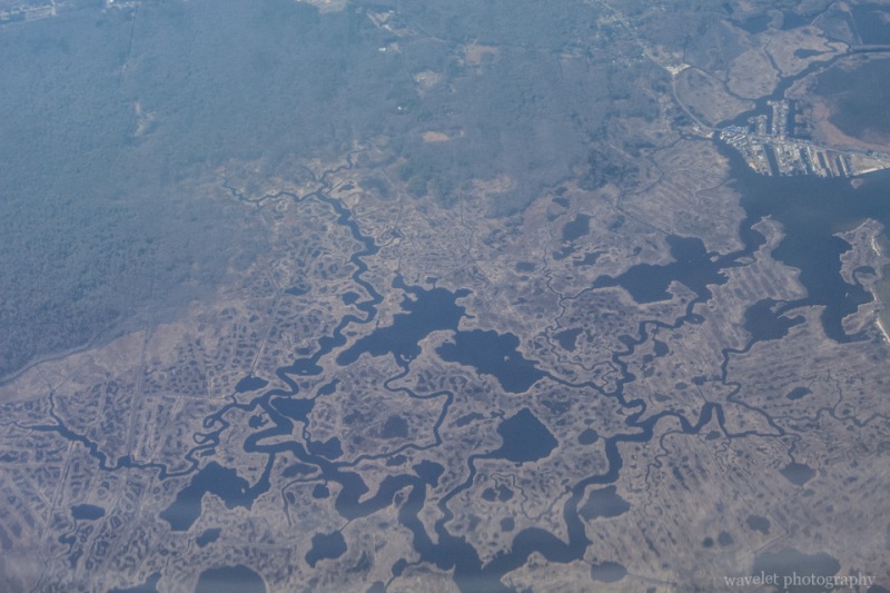 Flying over New Jersey coast line
