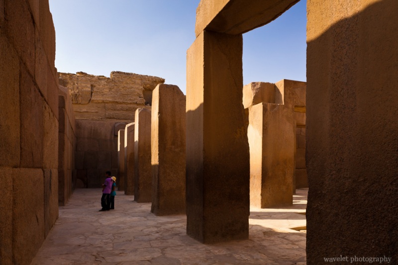Valley Temple of Khafre in front of the Sphinx