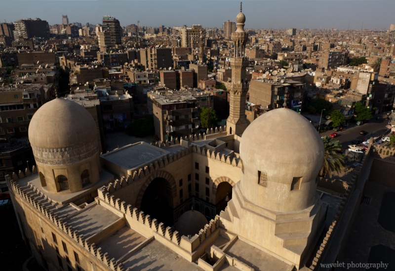 City View from the Spiral Minaret at Mosque of Ibn Tulun