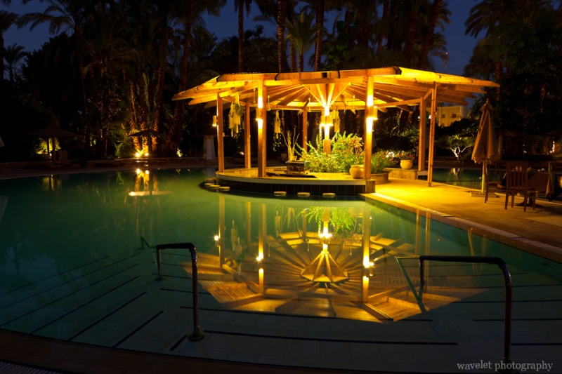 Garden of the Winter Palace Hotel in Luxor