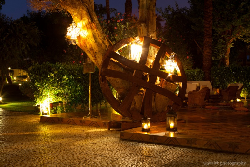 Garden of the Winter Palace Hotel in Luxor