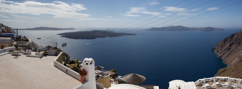 Caldera View from the Balcony of Efterpi Villas, Santorini