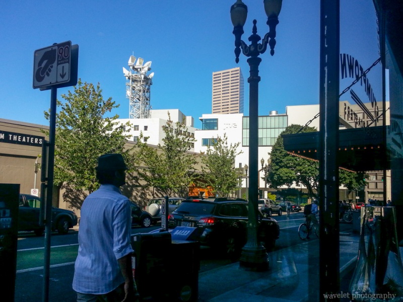 Street view from Stumptown Coffee Roasters on SW Stark St, Portland, OR