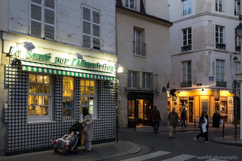 Saint-Germain-des-Prés at dusk, Paris