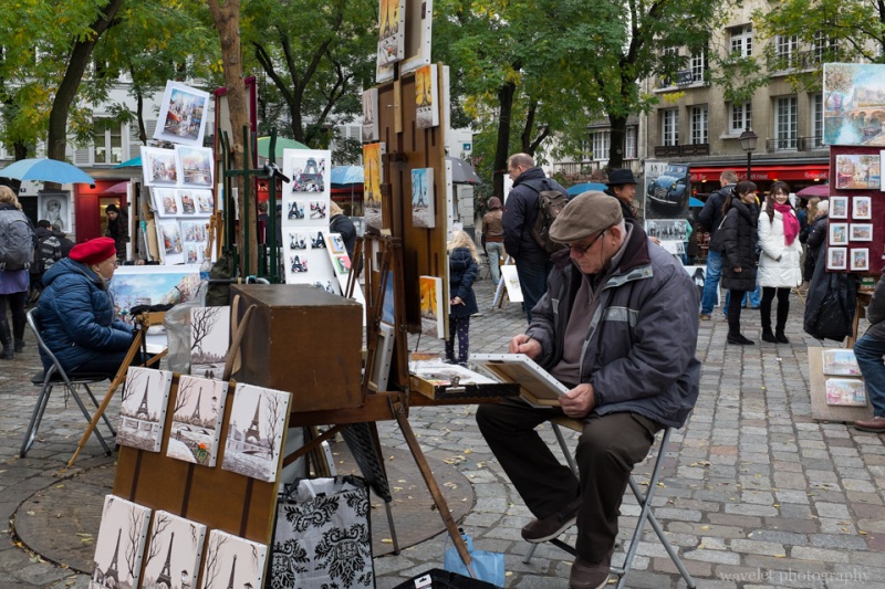 Painters at Place du Tertre, Montmartre, Paris